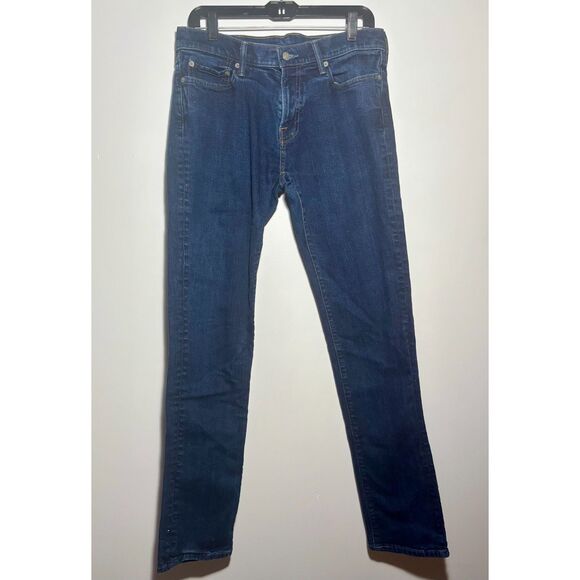 Abercrombie & Fitch Langdon Skinny Jeans Men’s 32x34 Dark Wash Stretch Denim - Picture 1 of 4